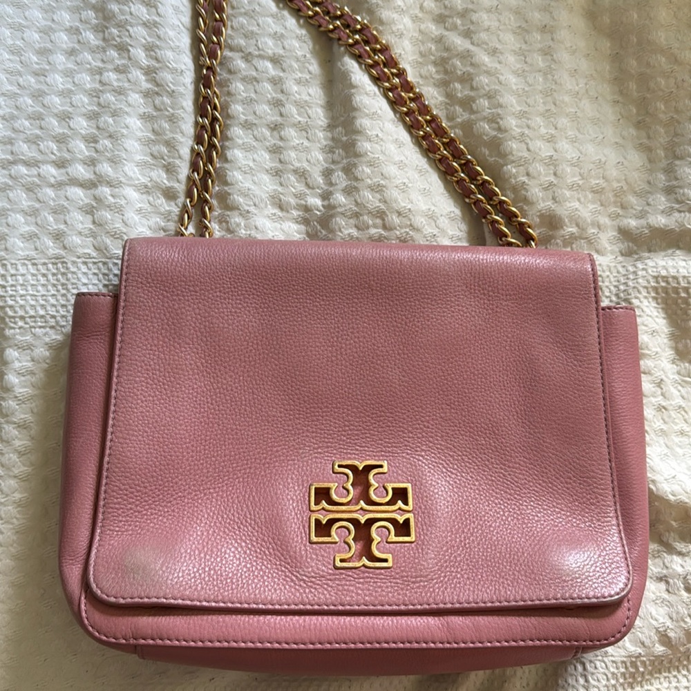 1 day sale. No offers Tory Burch Britten Large Adjustable Shoulder Bag Leather